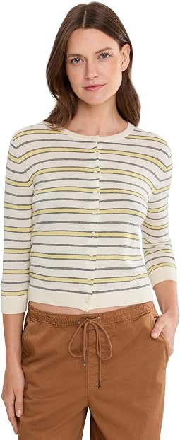 Striped 3/4 Sleeve Cardi