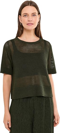 Свитер Organic Linen Cotton Round Neck Short Sleeve от Eileen Fisher Женский