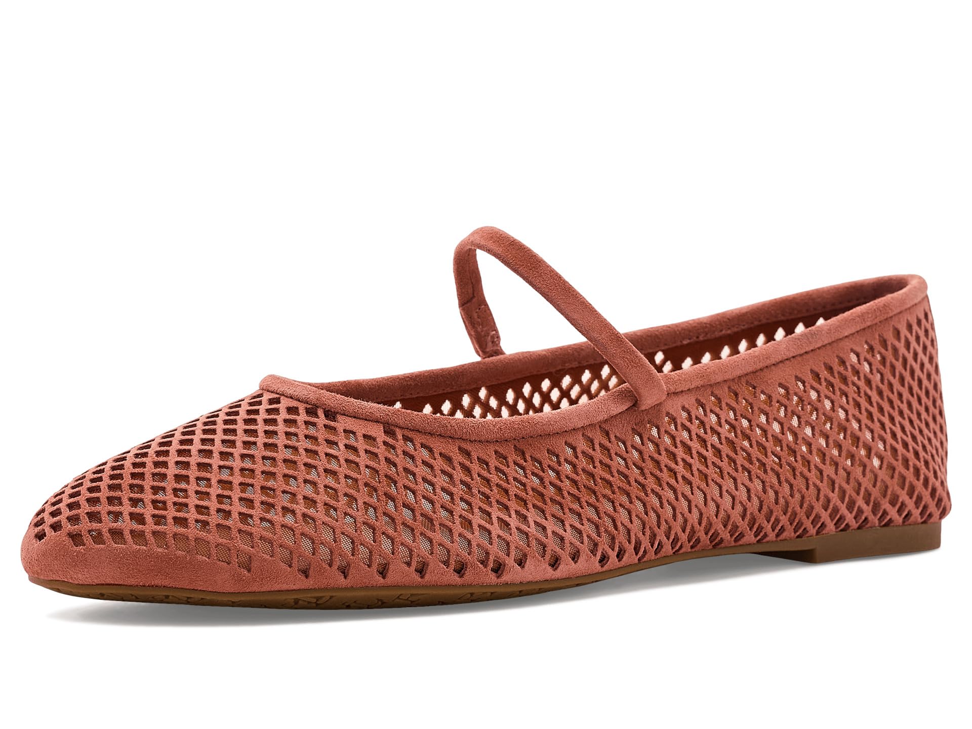 Jayna Perforated Suede Mary Jane Flats