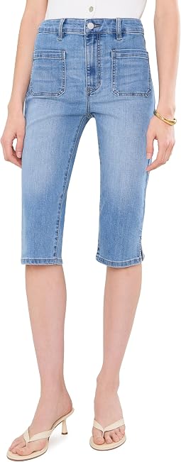 Liverpool Los Angeles Capri из денима с накладными карманами, 19" Inseam