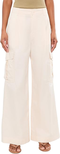Брюки карго из хлопка с плиссировкой Lauren Ralph Lauren Wide-Leg