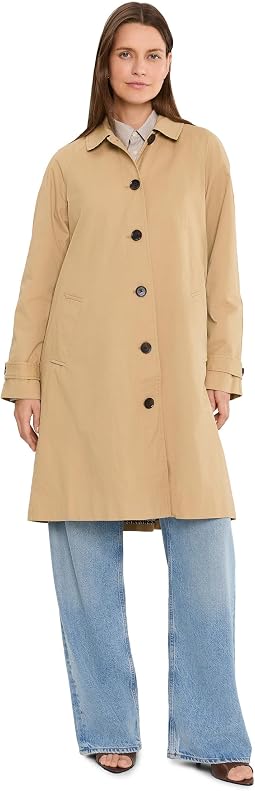 Raglan Sleeve Coat w/ Pleat Back