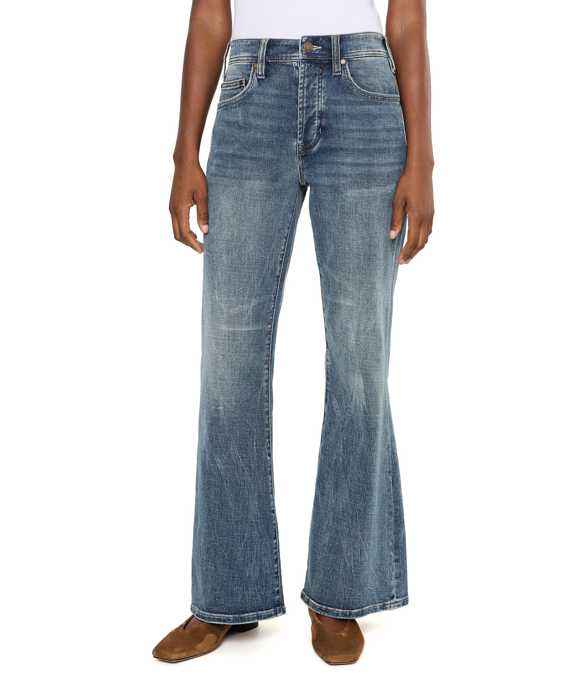 Dakota Mid-Rise Loose Flare Jeans
