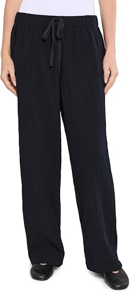 Брюки Eileen Fisher прямые длинные из двойного переплетения органического хлопка