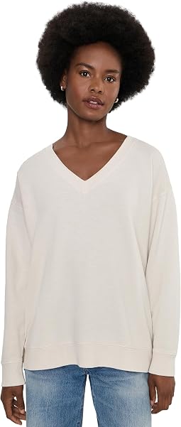 Eileen Fisher Вязаная толстовка с V-образным вырезом из махровой ткани