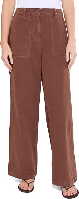 Eileen Fisher женские брюки с высокой талией из окрашенного хлопка