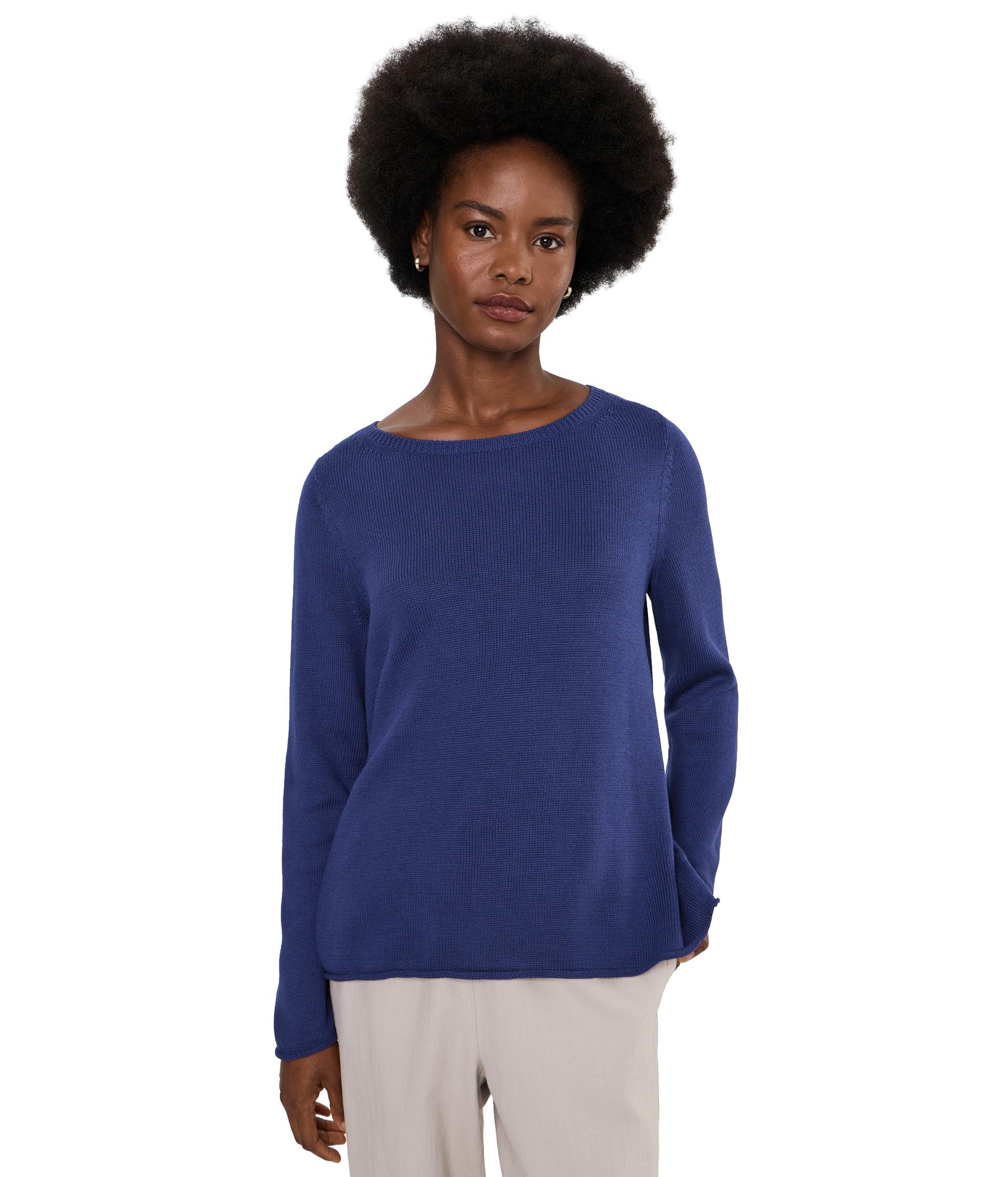 Peruvian Organic Cotton Cord Bateau Neck Sweater