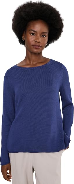 Peruvian Organic Cotton Cord Bateau Neck Sweater