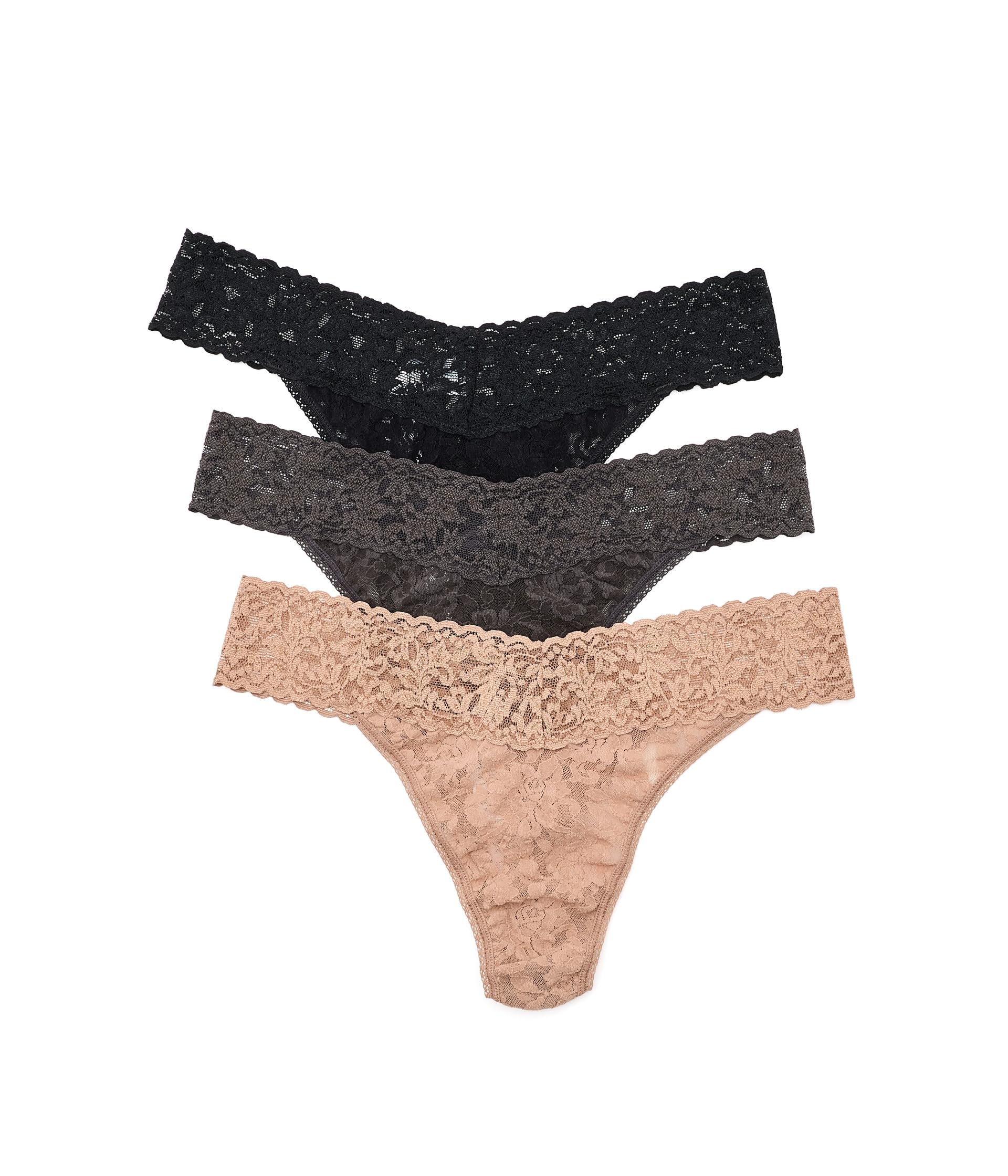 Трусики Signature Lace Original Rise Thong 3-Pack Hanky Panky Женские