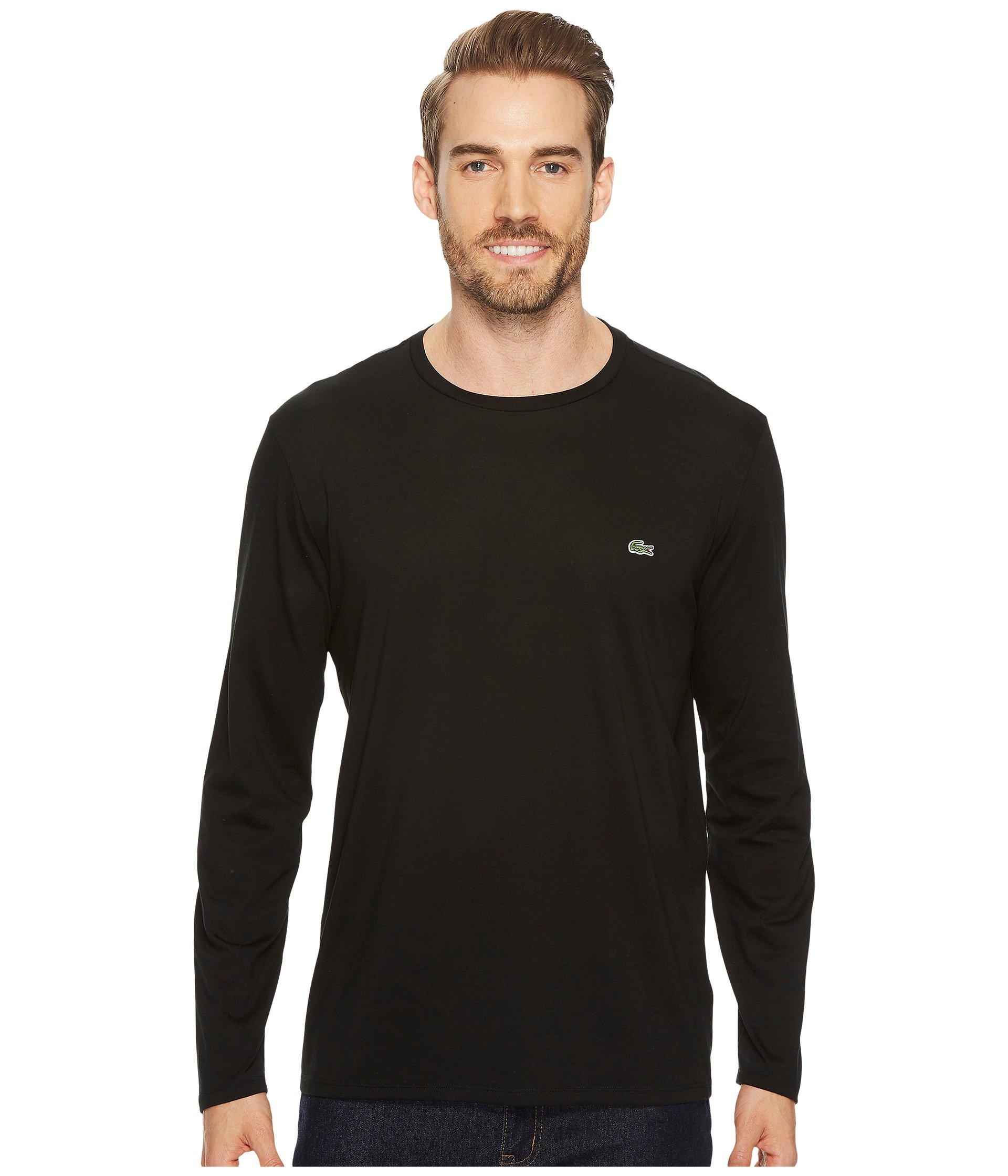 Long Sleeve Pima Jersey Crew Neck T-Shirt