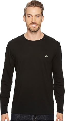 Long Sleeve Pima Jersey Crew Neck T-Shirt