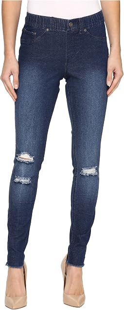 Ripped Knee Denim Leggings