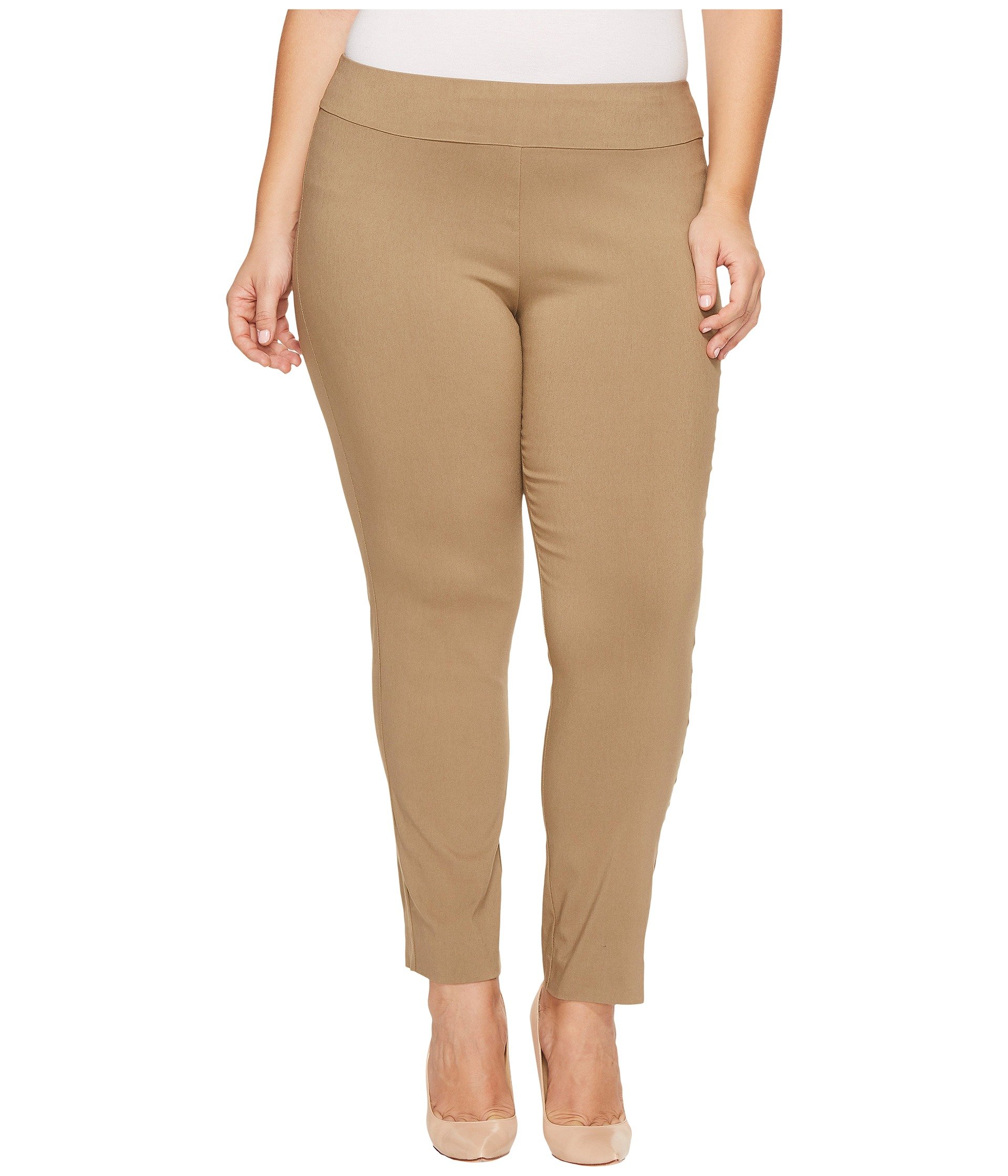 Plus Size Pull-On Ankle Pants