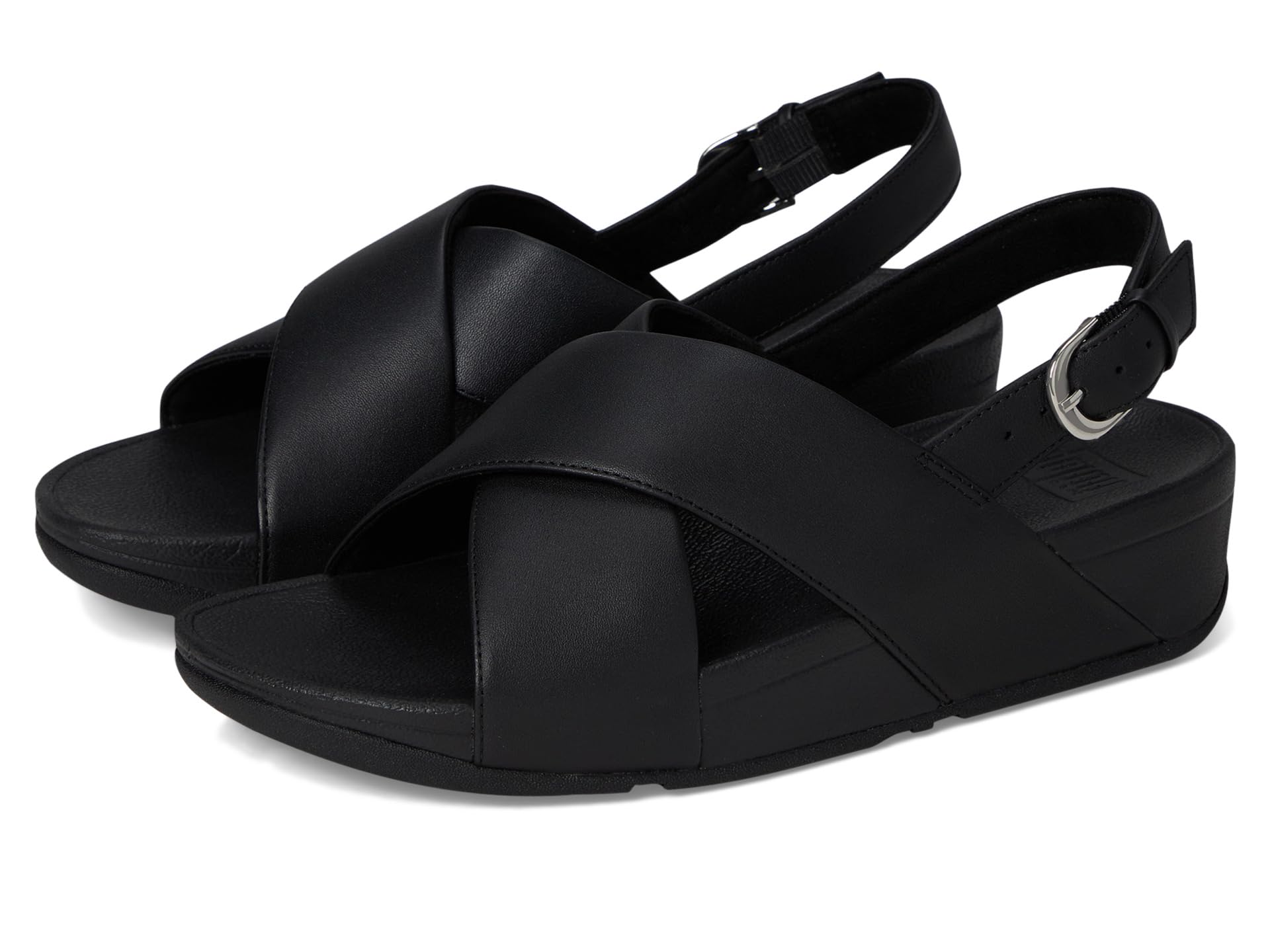 Lulu Cross-Back Strap Sandals - Leather