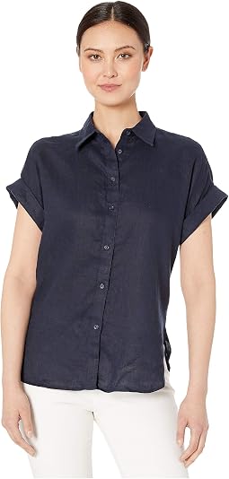 Женская рубашка из льна Linen Dolman-Sleeve