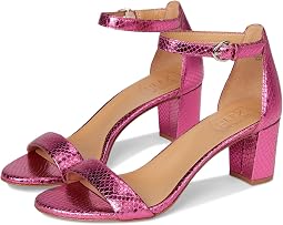 Pink Metallic Snake Print Leather
