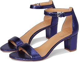 Future Dusk Blue Metallic Snake Print Leather