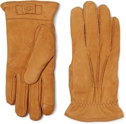 3 Point Leather Tech Gloves with Sherpa Lining