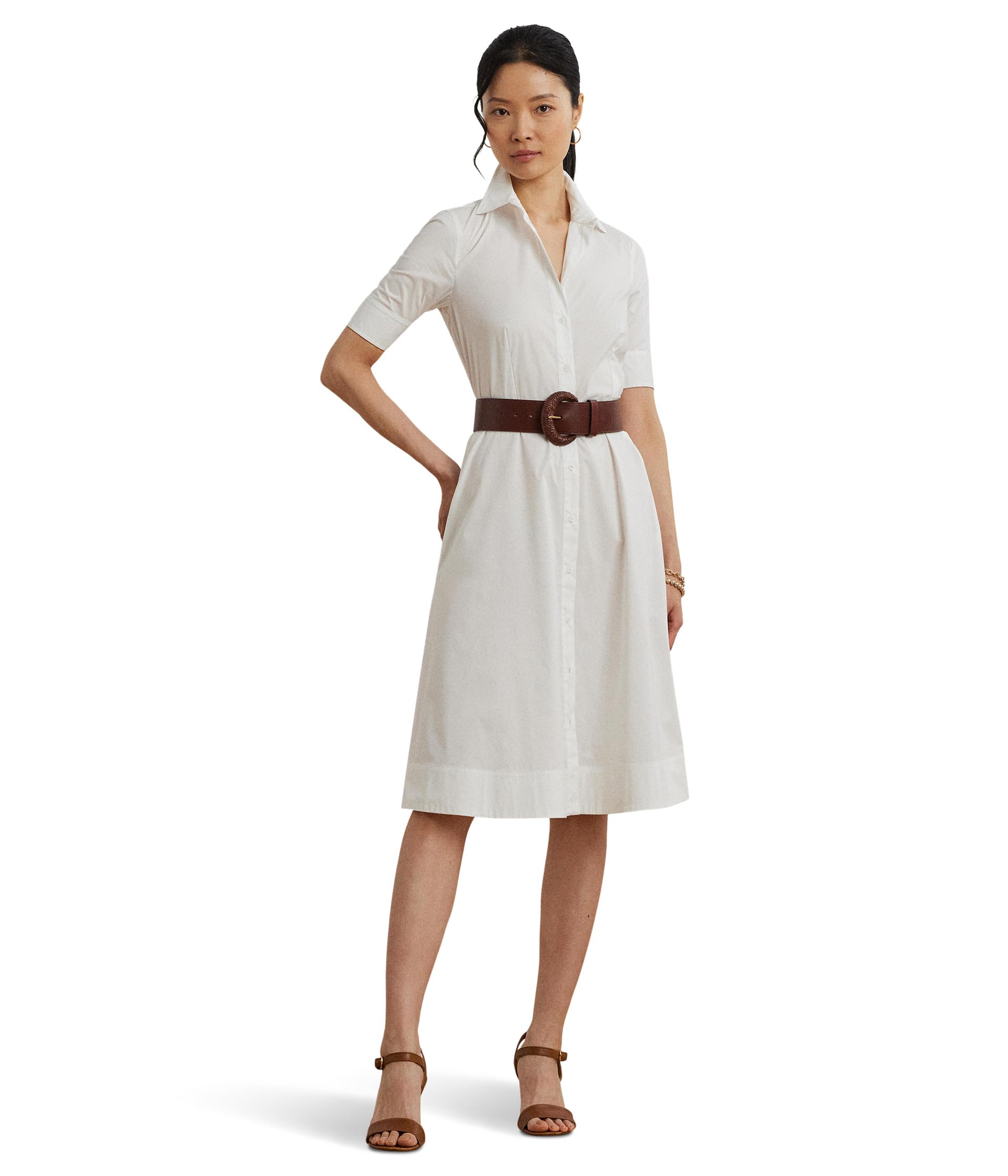 Cotton-Blend Shirtdress