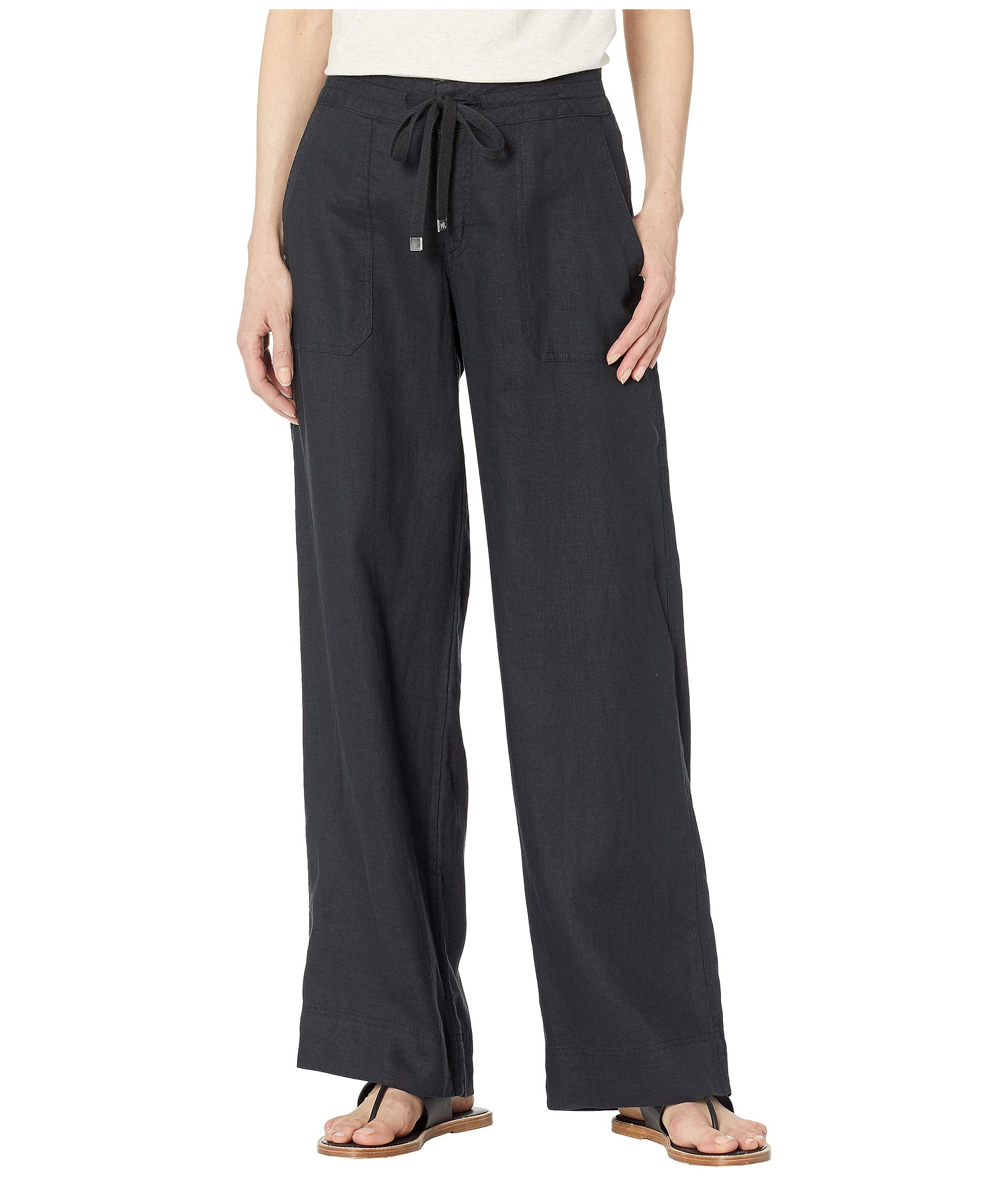 Linen Wide-Leg Pants