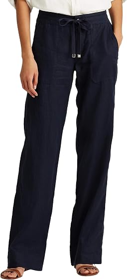 Linen Wide-Leg Pants