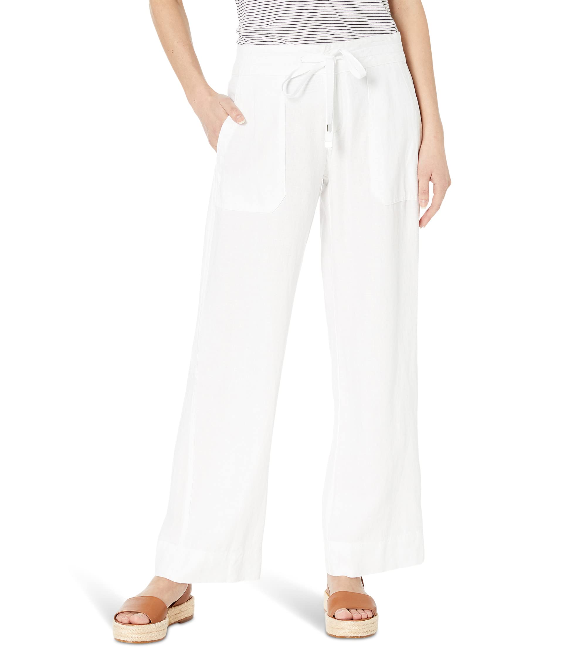 Petite Linen Wide-Leg Pant