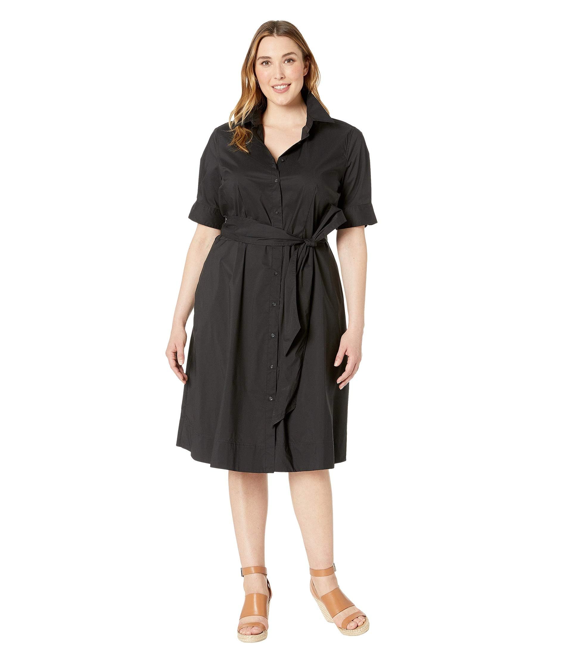 Женское хлопковое платье-рубашка Plus-Size от Lauren Ralph Lauren