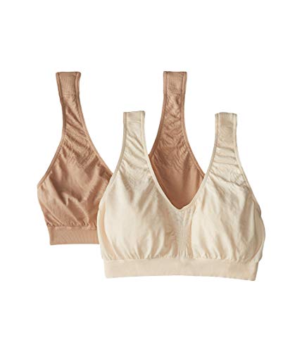 Comfort Revolution Microfiber Crop Bra 2-Pair