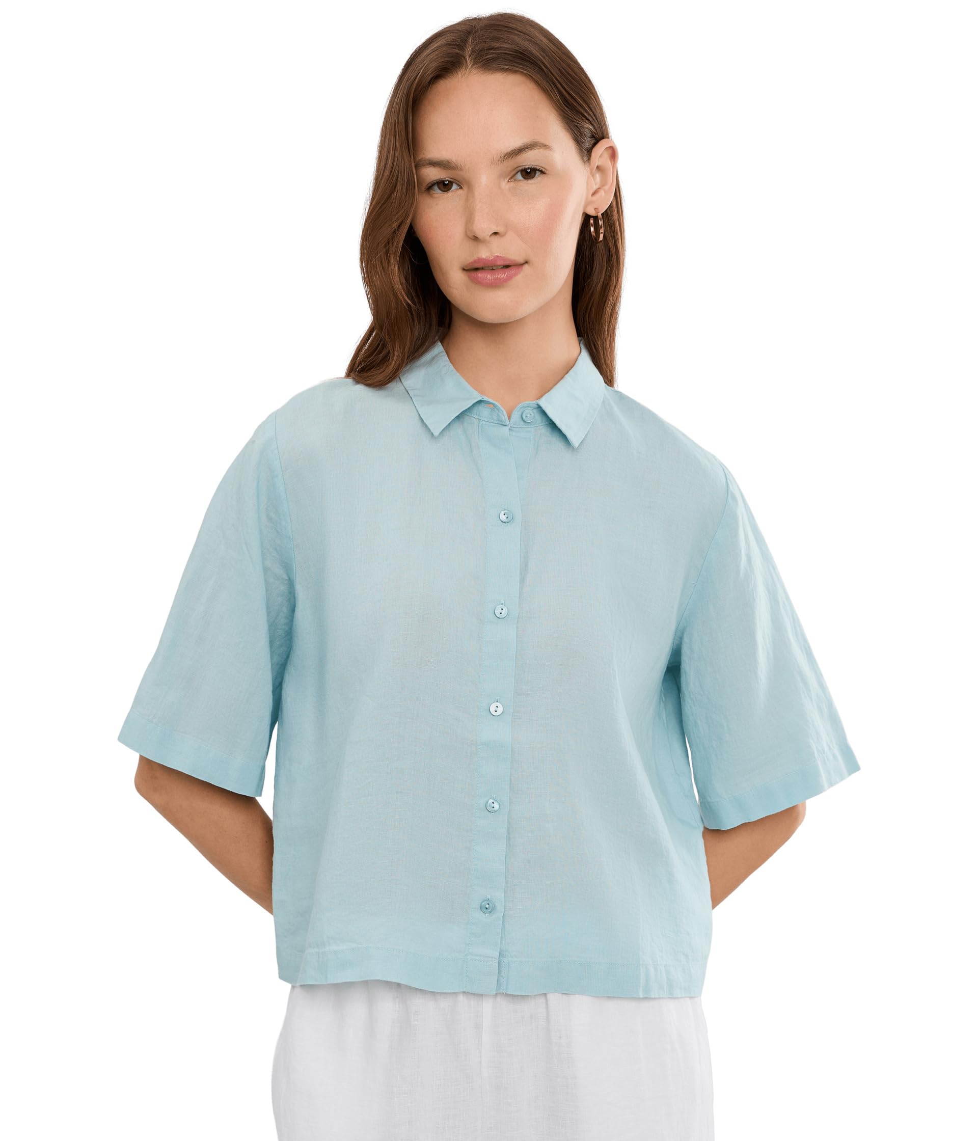 Organic Handkerchief Linen Classic Collar Shirt