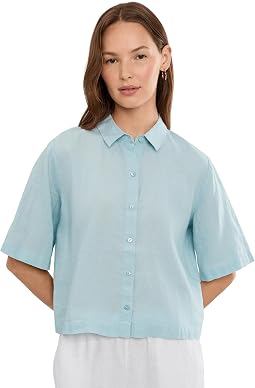 Organic Handkerchief Linen Classic Collar Shirt