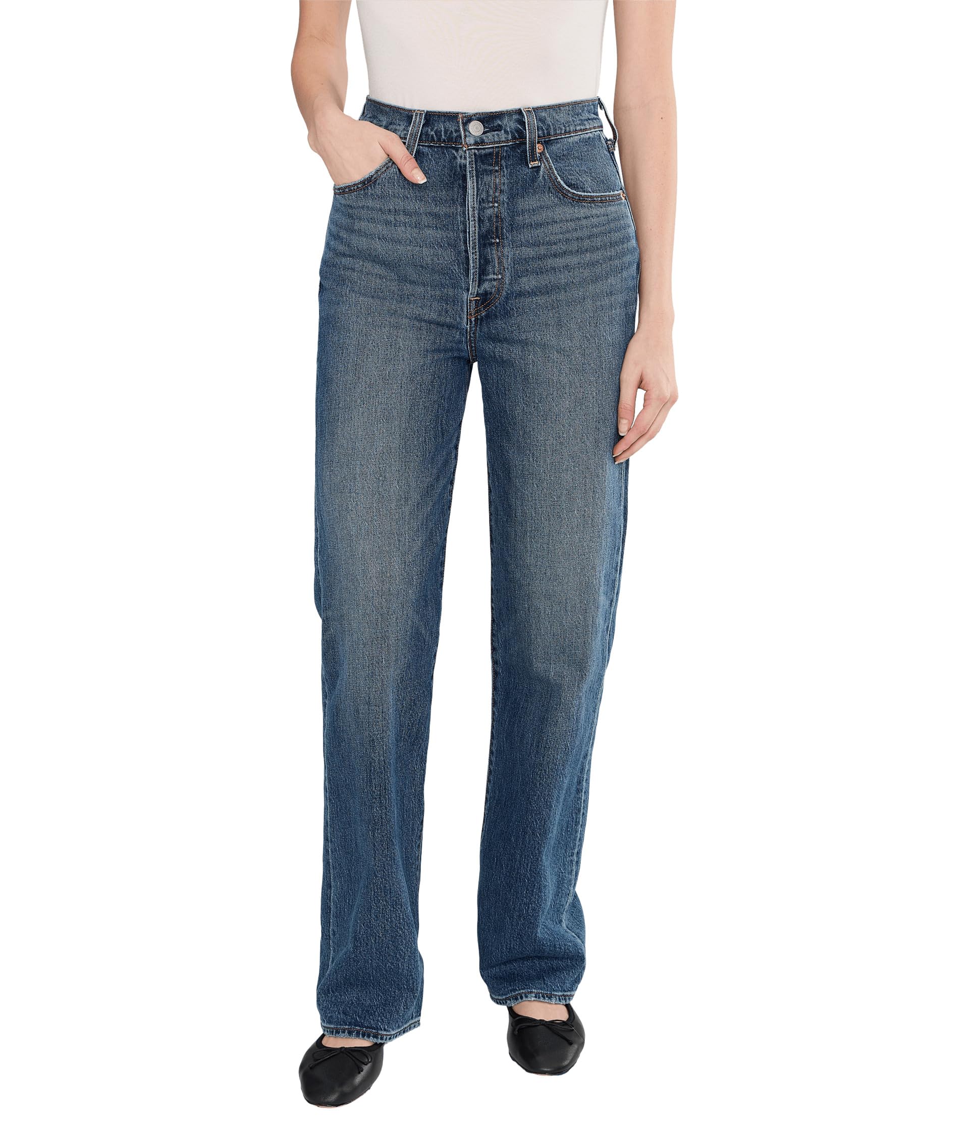 Женские джинсы Levi's® Premium Ribcage Super High Waist Straight Leg