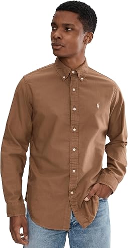 Мужская рубашка Classic Fit Long Sleeve Garment Dyed Oxford