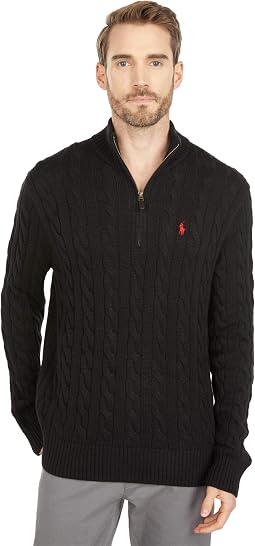 Long Sleeve Cotton Cable 1/2 Zip