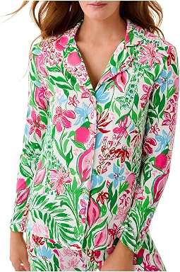Женская пижама PJ Knit Long Sleeve Button-Up Top