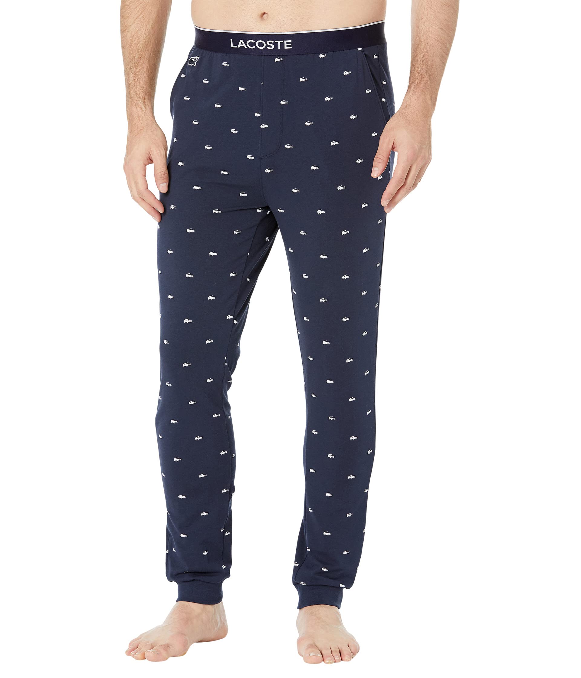 Crocodile Patterned Stretch Cotton Pyjama Pants