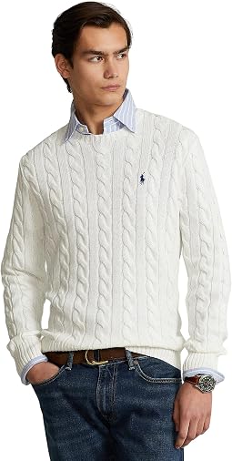 Мужской хлопковый свитер Cable-Knit Polo Ralph Lauren