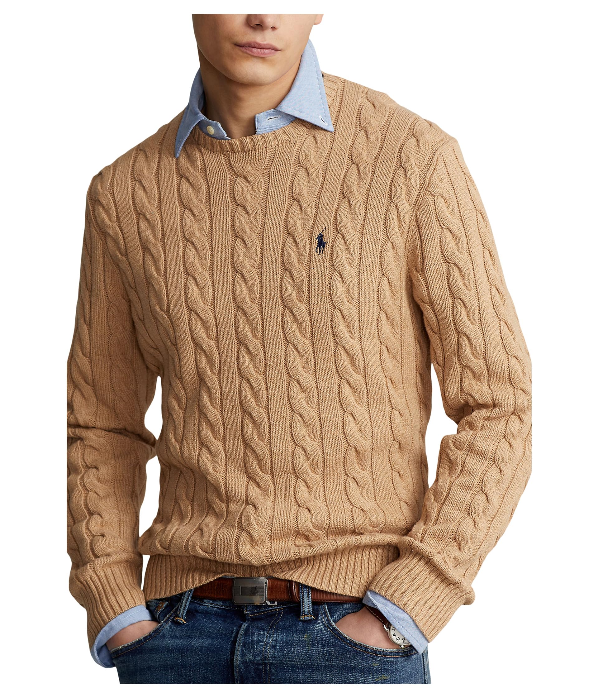 Cable-Knit Cotton Sweater