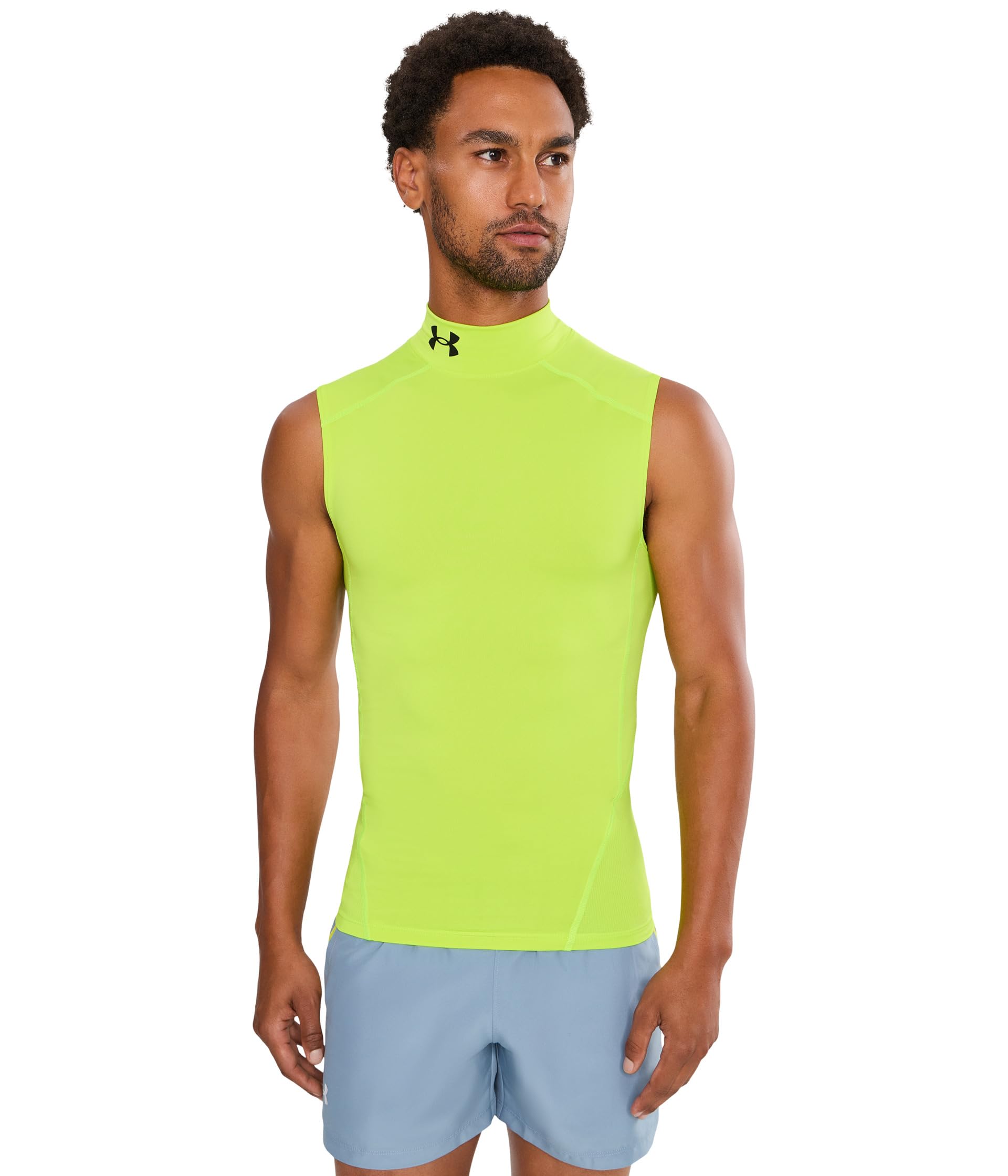 Мужская компрессионная футболка Under Armour Heatgear Armour с высоким воротником и без рукавов