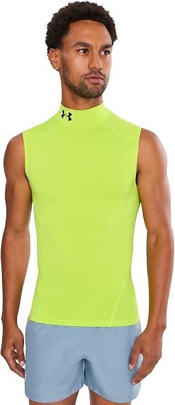 Мужская компрессионная футболка Under Armour Heatgear Armour с высоким воротником и без рукавов