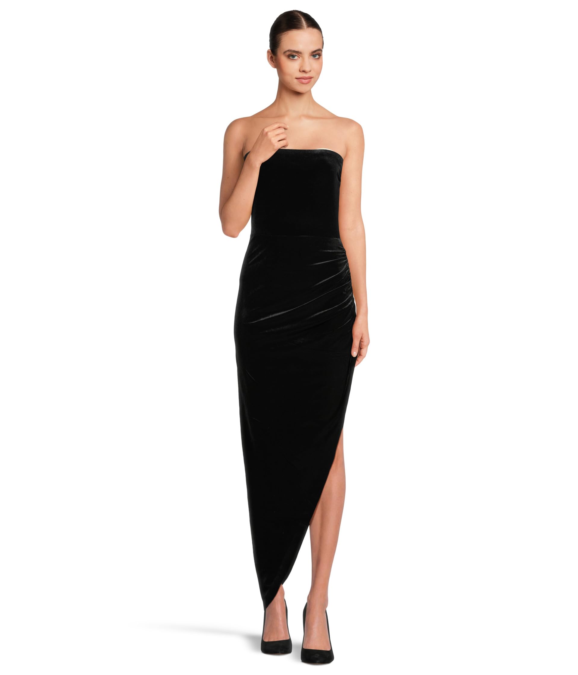 Strapless Side Drape Gown