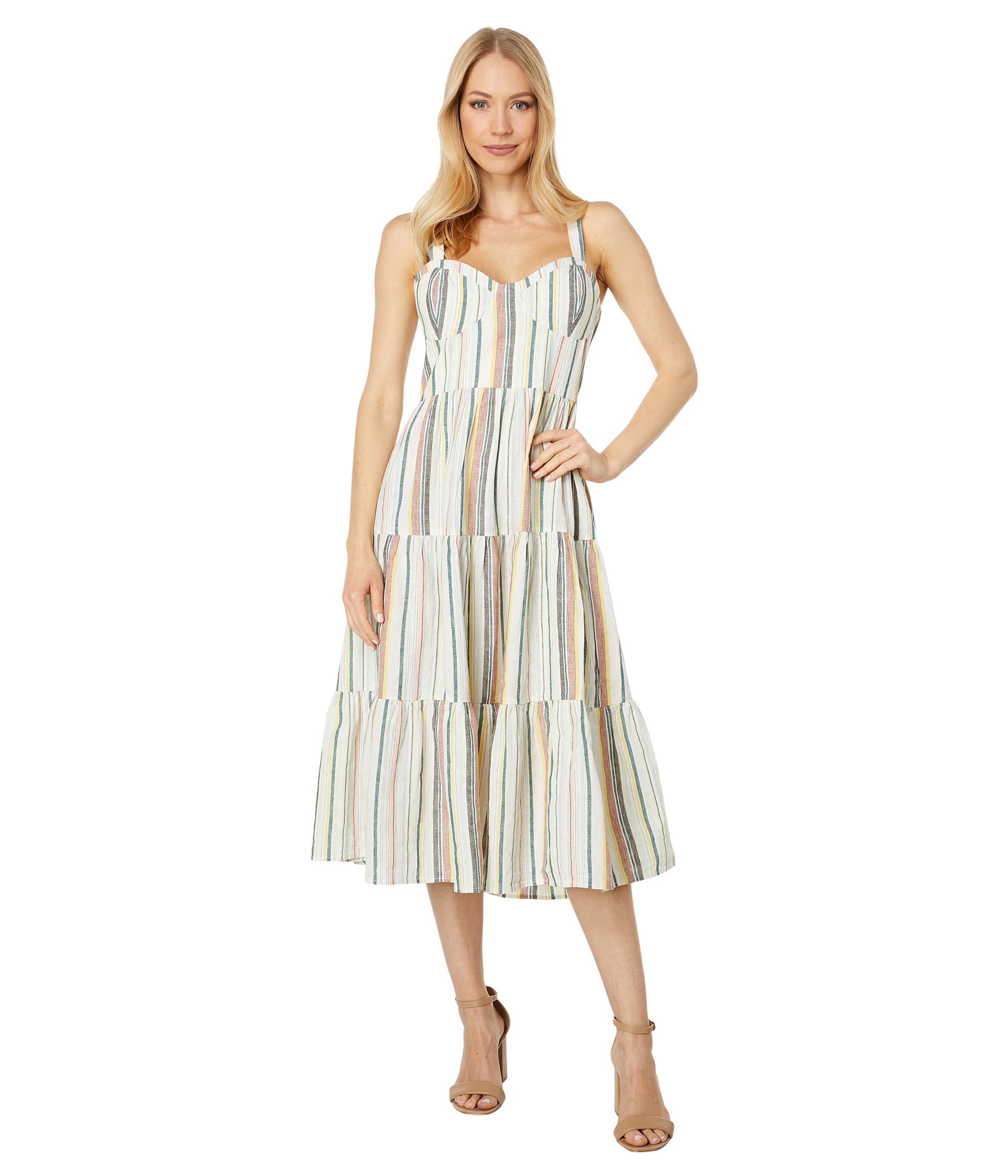 Striped Corset Maxi Dress