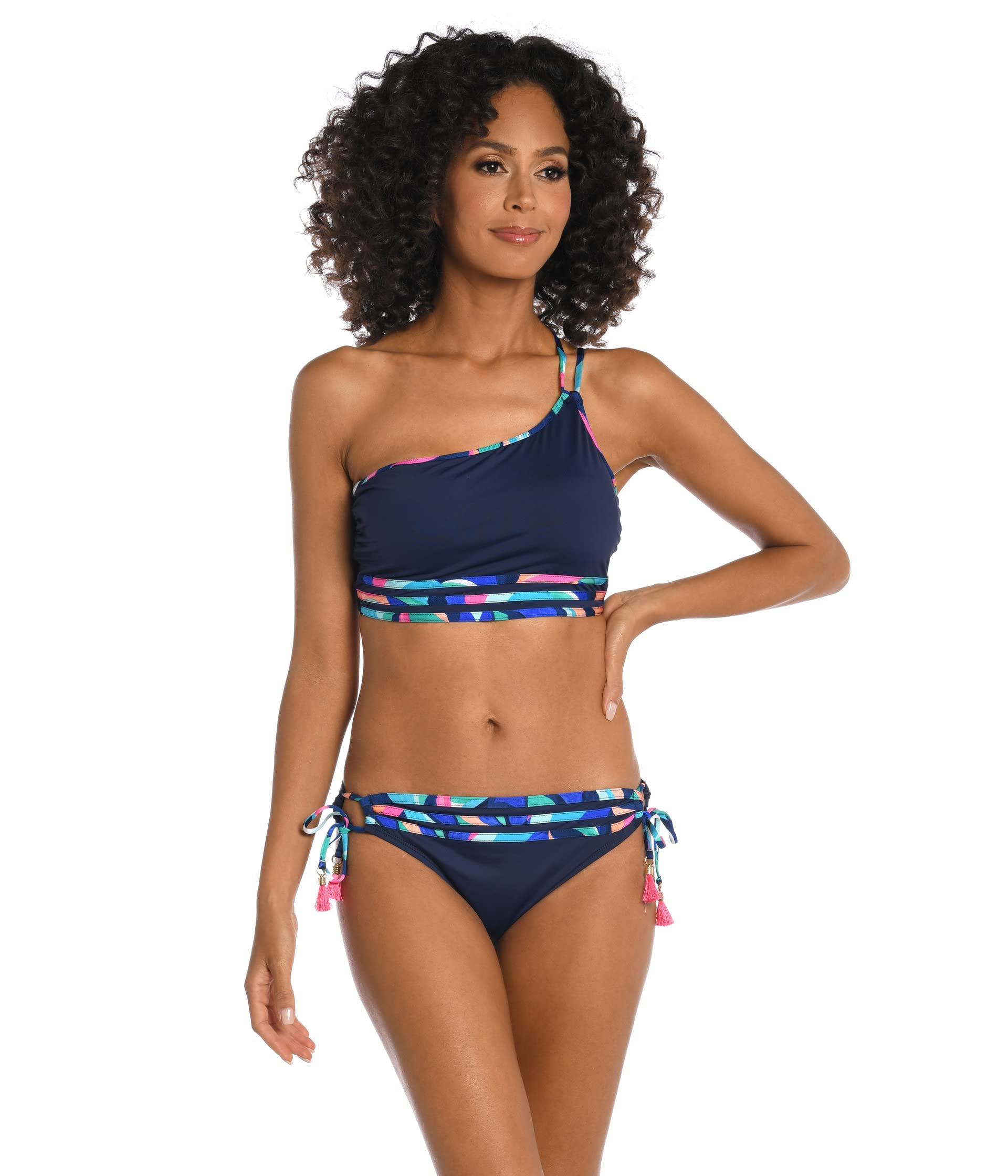 Painted Leaves One Shoulder Bralette