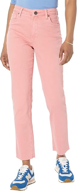 Reese High-Rise Fab AB Ankle Straight in Soft Coral