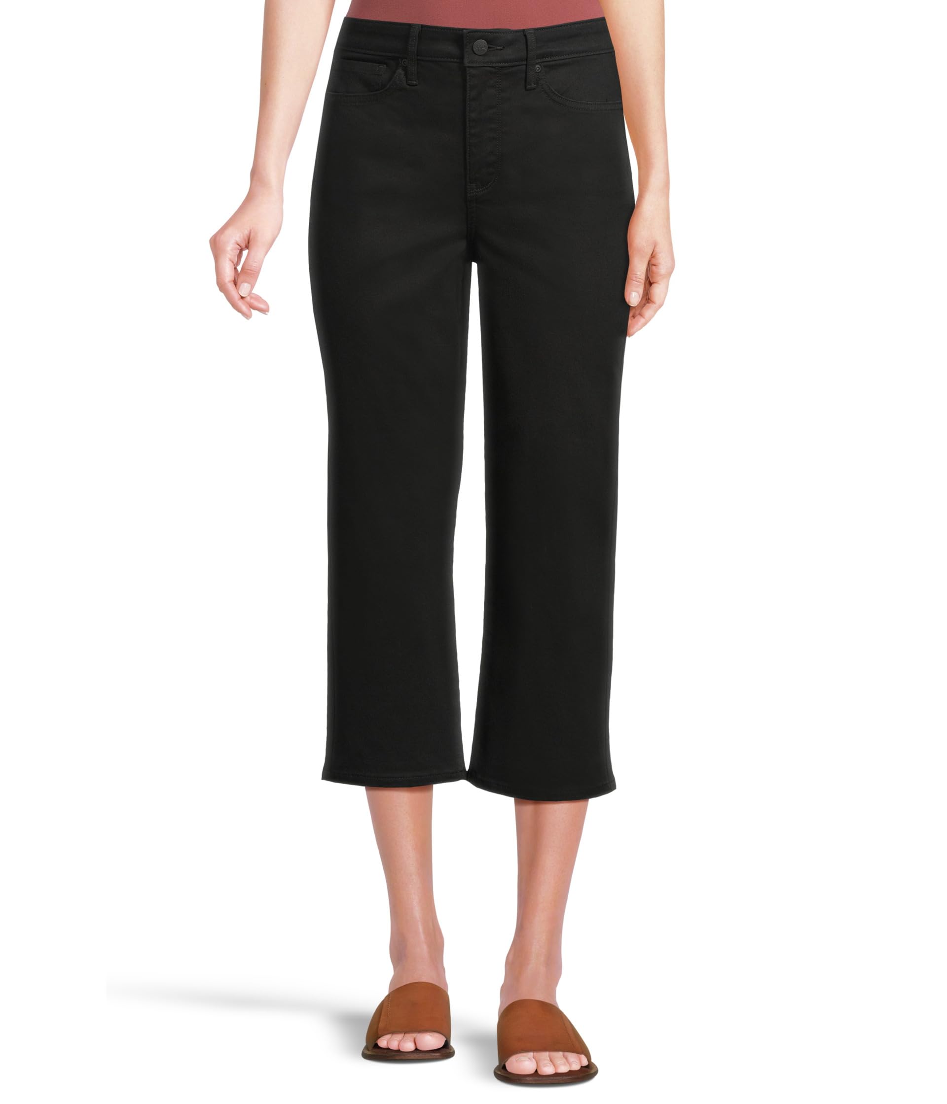 Joni High-Rise Relaxed Capris in Black