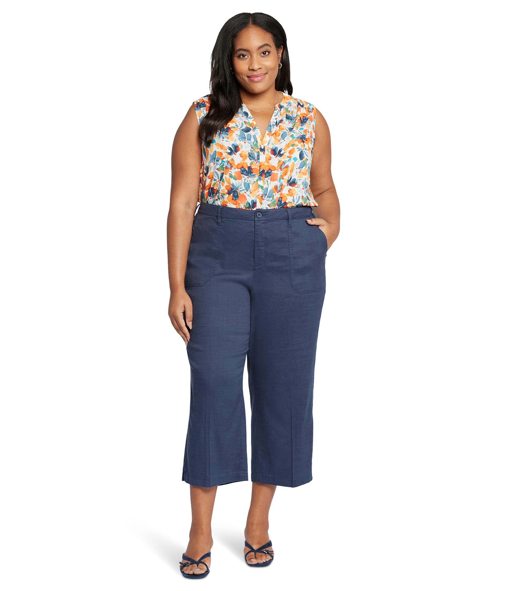 Укороченные брюки NYDJ Plus Wide Leg Cropped Cargo