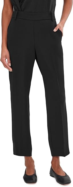 Mid-Rise Tapered Pull-On Pants