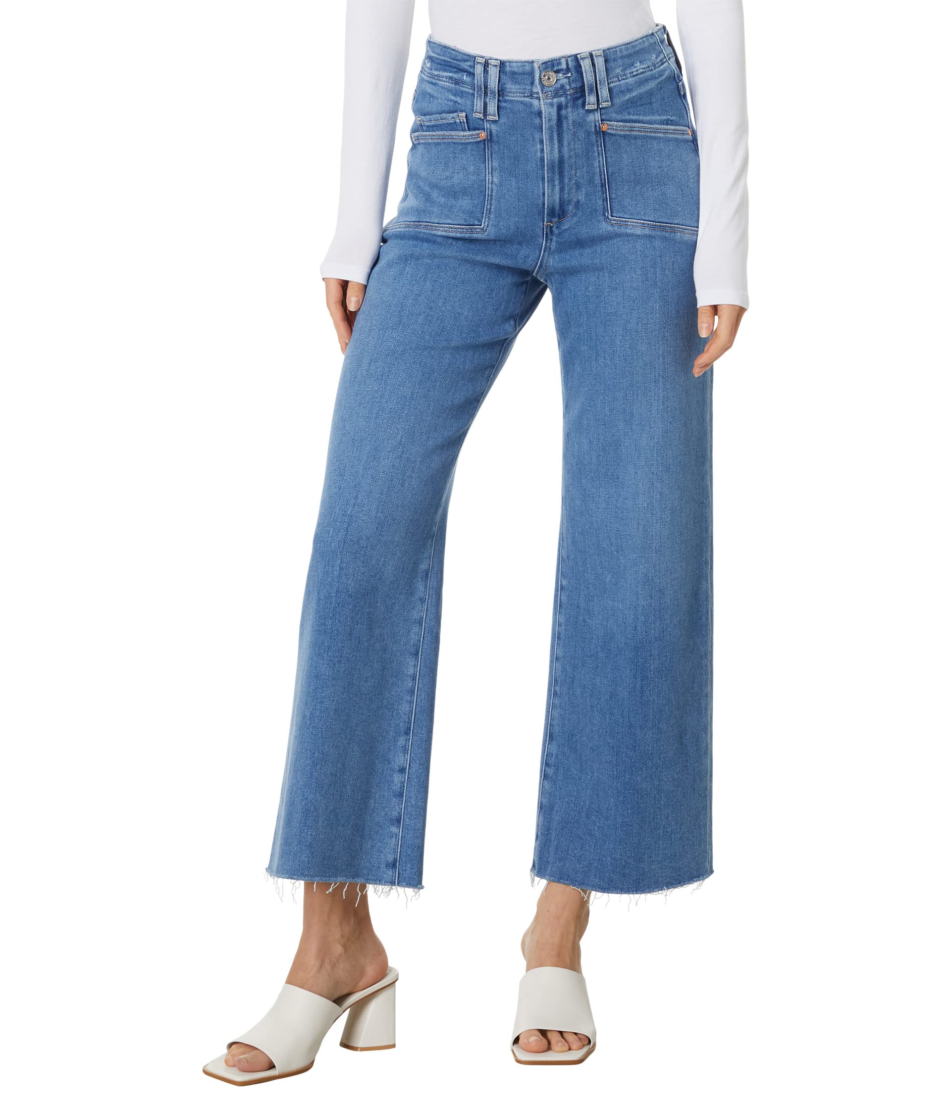 Anessa Set In Pockets Raw Hem in Sunnie Distressed