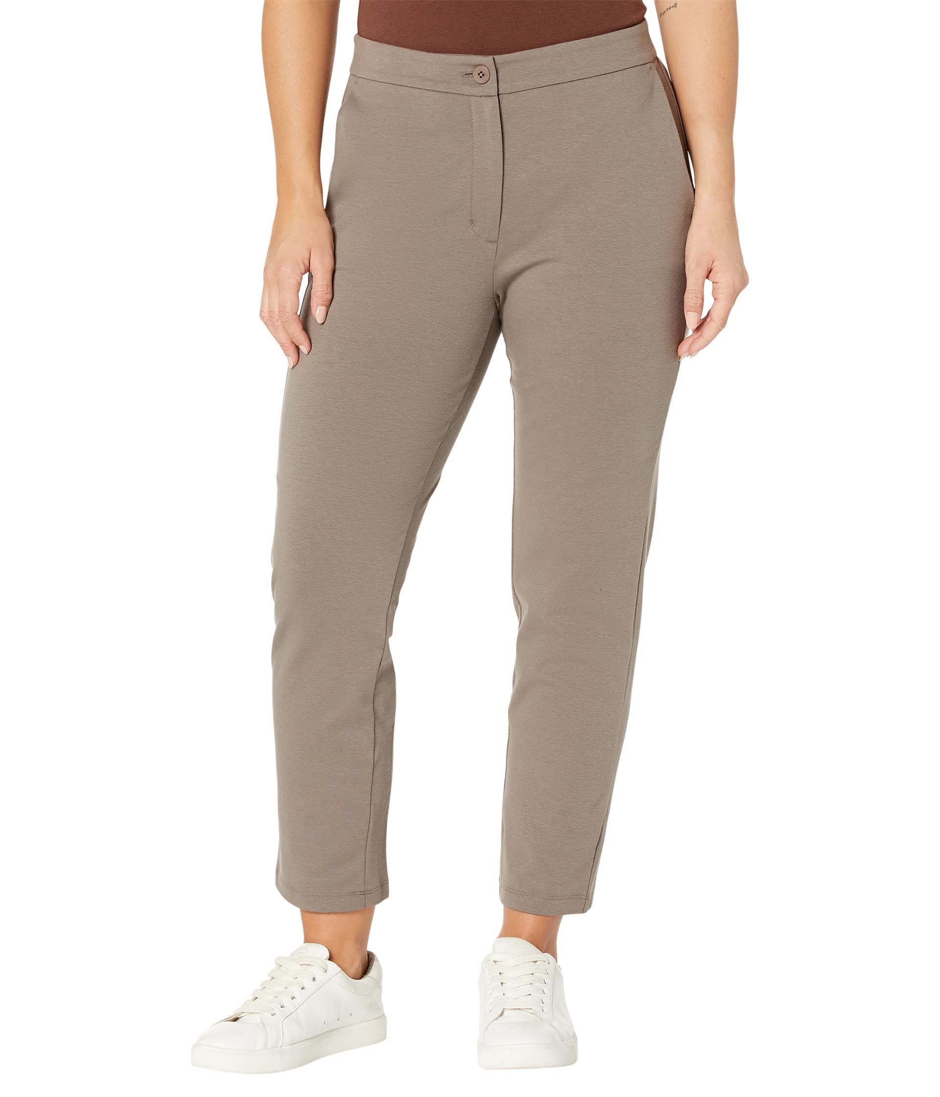 Eileen Fisher Petite High-Waisted Ankle Pants Женский