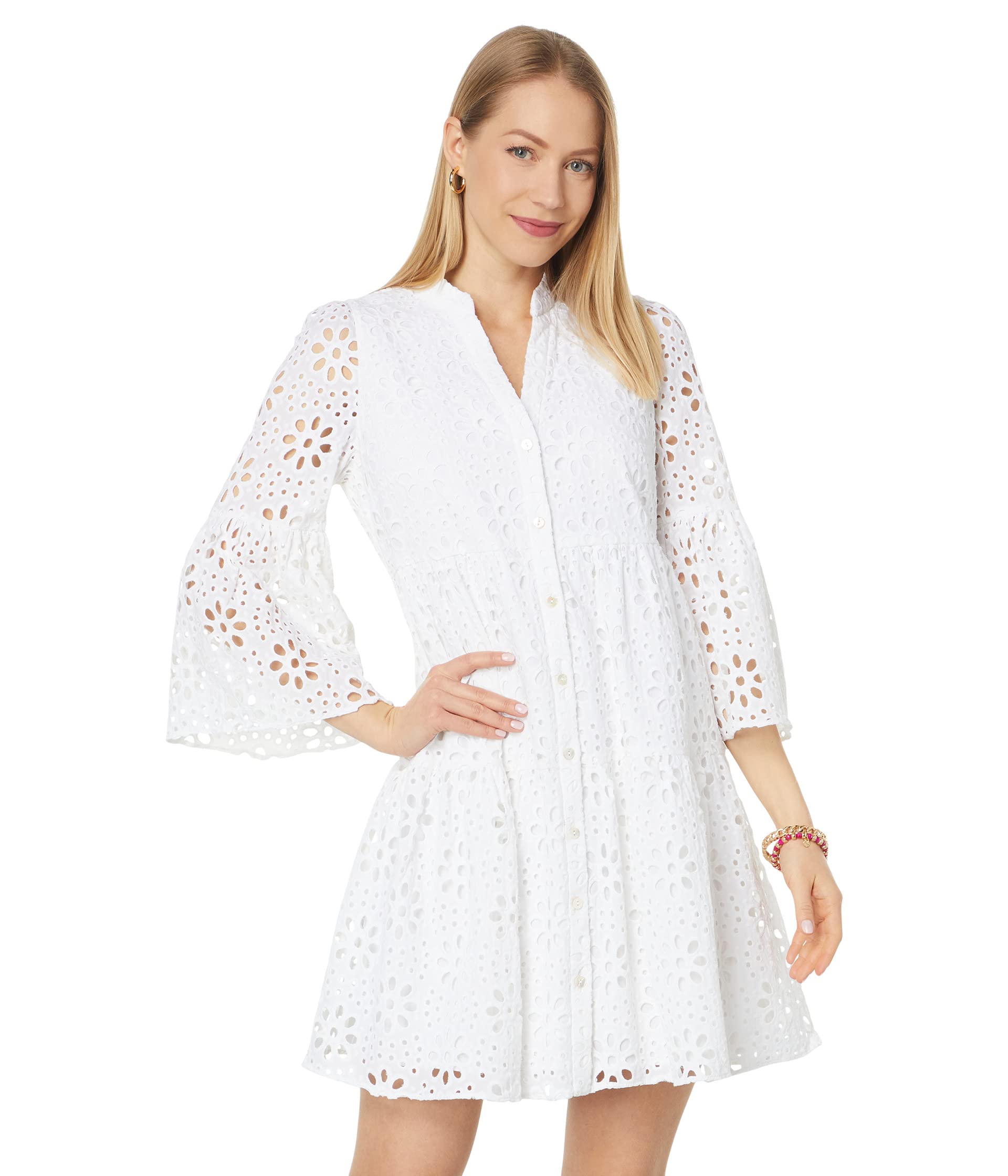 Lilly Pulitzer платье Hazelanne с рукавом 3/4 и кружевом