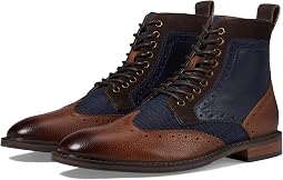 Navy/Cognac